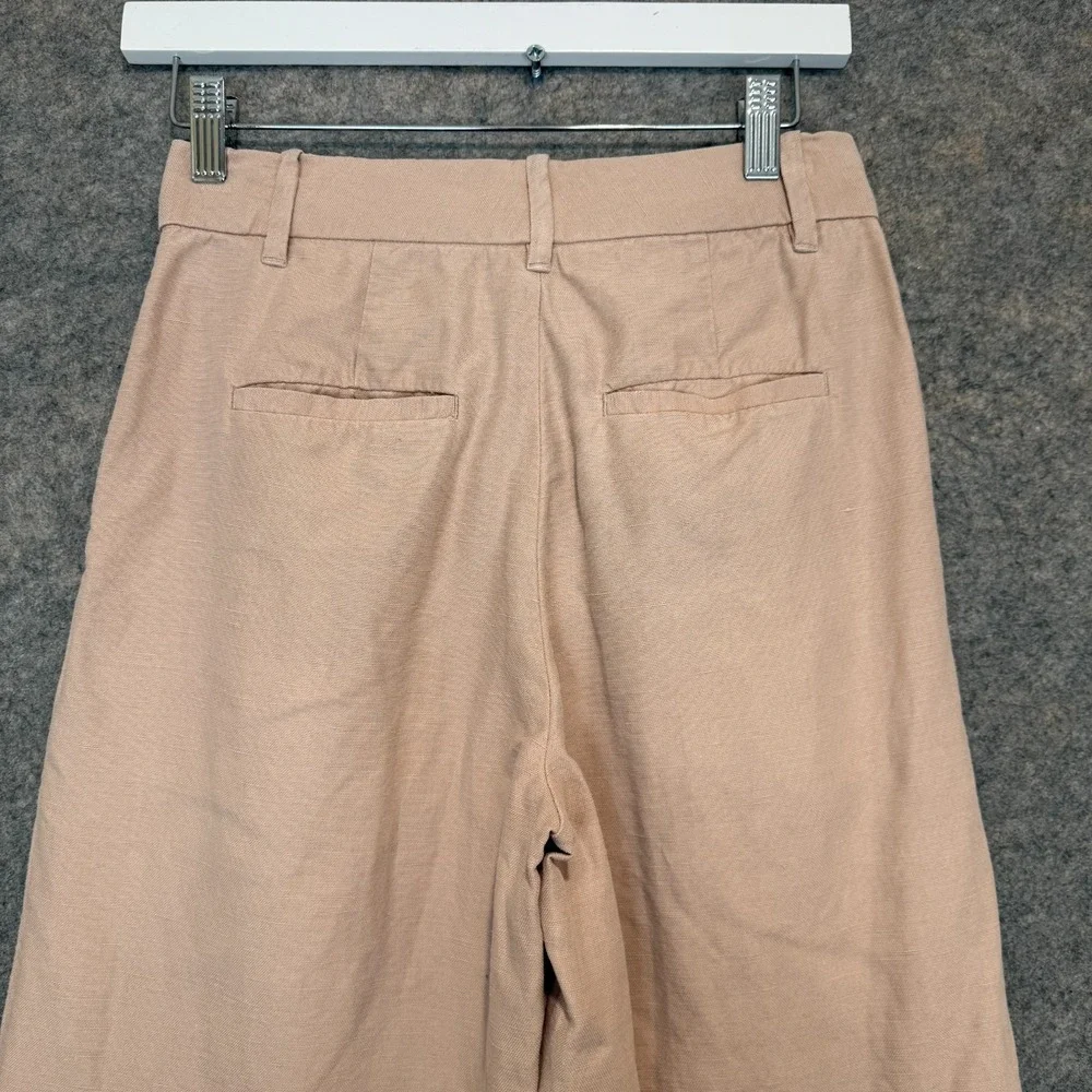 Wilfred Effortless Pants Womens‎ 2 Linen Blend Wide Leg Pleated Rose Pink